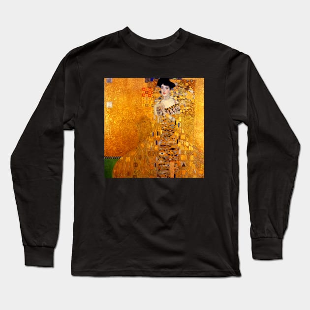 Gustav Klimt Famous art Portrait of Adele Bloch-Bauer I 1907 Long Sleeve T-Shirt by CONCEPTDVS